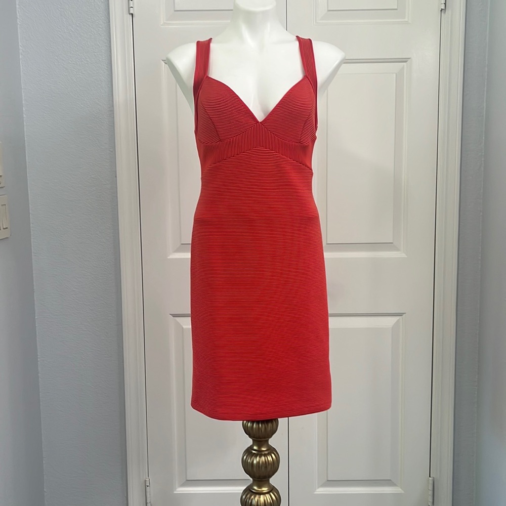 TOPSHOP Red/Orange Cocktail Dress Size 10